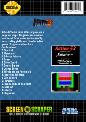 Action 52 (USA) (Alt 1) (Unl) box cover back